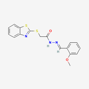 2-(1,3-benzothiazol-2-ylsulfanyl)-N'-[(E)-(2-methoxyphenyl)methylidene]acetohydrazide