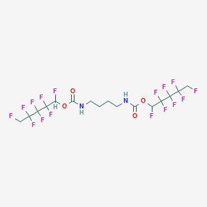 molecular formula C16H16F16N2O4 B15019636 1,2,2,3,3,4,4,5-octafluoropentyl N-[4-({[(1,2,2,3,3,4,4,5-octafluoropentyl)oxy]carbonyl}amino)butyl]carbamate 