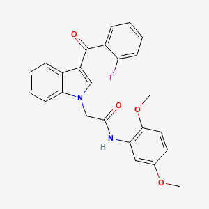 molecular formula C25H21FN2O4 B15019674 N-(2,5-dimethoxyphenyl)-2-{3-[(2-fluorophenyl)carbonyl]-1H-indol-1-yl}acetamide 