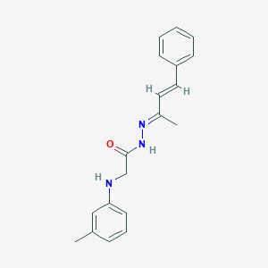 molecular formula C19H21N3O B15019683 2-[(3-Methylphenyl)amino]-N'-[(2E,3E)-4-phenylbut-3-EN-2-ylidene]acetohydrazide 