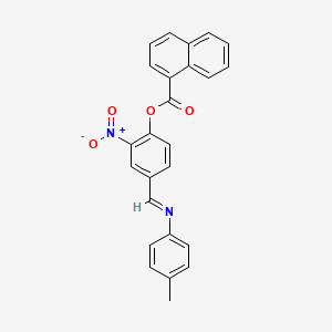 4-[(E)-[(4-Methylphenyl)imino]methyl]-2-nitrophenyl naphthalene-1-carboxylate