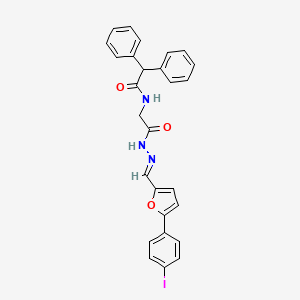 N-({N'-[(E)-[5-(4-Iodophenyl)furan-2-YL]methylidene]hydrazinecarbonyl}methyl)-2,2-diphenylacetamide