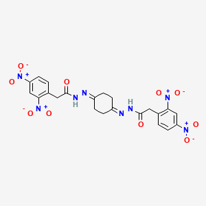 molecular formula C22H20N8O10 B15019703 N',N''-cyclohexane-1,4-diylidenebis[2-(2,4-dinitrophenyl)acetohydrazide] 