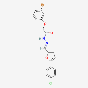 molecular formula C19H14BrClN2O3 B15019726 2-(3-Bromophenoxy)-N'-[(E)-[5-(4-chlorophenyl)furan-2-YL]methylidene]acetohydrazide 