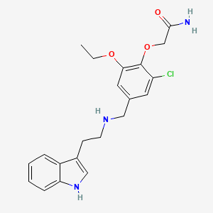 2-[2-chloro-6-ethoxy-4-({[2-(1H-indol-3-yl)ethyl]amino}methyl)phenoxy]acetamide