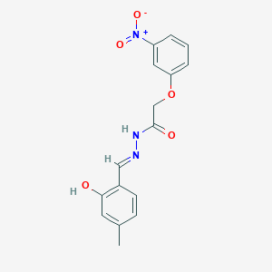 molecular formula C16H15N3O5 B15019747 N'-[(E)-(2-hydroxy-4-methylphenyl)methylidene]-2-(3-nitrophenoxy)acetohydrazide 