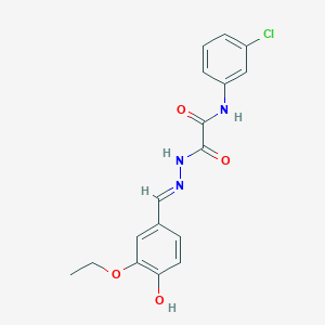 molecular formula C17H16ClN3O4 B15019775 N-(3-chlorophenyl)-2-[(2E)-2-(3-ethoxy-4-hydroxybenzylidene)hydrazinyl]-2-oxoacetamide 