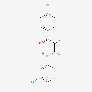 molecular formula C15H11BrClNO B15019783 (1Z,3E)-1-(4-bromophenyl)-3-[(3-chlorophenyl)imino]prop-1-en-1-ol 