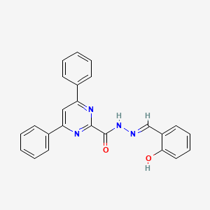 N'-[(E)-(2-hydroxyphenyl)methylidene]-4,6-diphenylpyrimidine-2-carbohydrazide