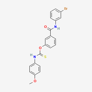 molecular formula C21H17BrN2O3S B15019797 O-{3-[(3-bromophenyl)carbamoyl]phenyl} (4-methoxyphenyl)carbamothioate 