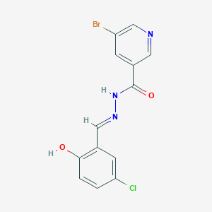 5-bromo-N'-[(E)-(5-chloro-2-hydroxyphenyl)methylidene]pyridine-3-carbohydrazide