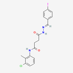 molecular formula C18H17ClIN3O2 B15019863 N-(3-chloro-2-methylphenyl)-4-[(2E)-2-(4-iodobenzylidene)hydrazinyl]-4-oxobutanamide 