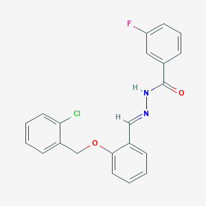 N'-[(E)-{2-[(2-chlorobenzyl)oxy]phenyl}methylidene]-3-fluorobenzohydrazide