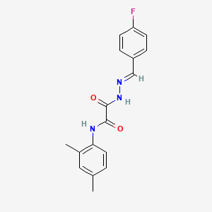 molecular formula C17H16FN3O2 B15019882 N-(2,4-dimethylphenyl)-2-[(2E)-2-(4-fluorobenzylidene)hydrazinyl]-2-oxoacetamide 