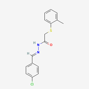 N'-[(E)-(4-Chlorophenyl)methylidene]-2-[(2-methylphenyl)sulfanyl]acetohydrazide