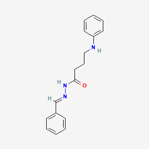 4-(phenylamino)-N'-[(E)-phenylmethylidene]butanehydrazide