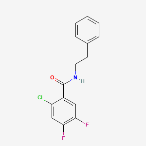 molecular formula C15H12ClF2NO B15019910 2-Chloro-4,5-difluoro-N-(2-phenylethyl)benzamide 