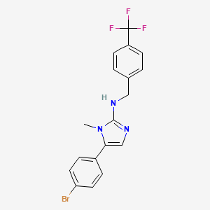 molecular formula C18H15BrF3N3 B15019950 5-(4-bromophenyl)-1-methyl-N-[4-(trifluoromethyl)benzyl]-1H-imidazol-2-amine 