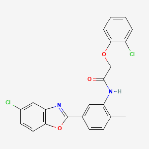 N-[5-(5-chloro-1,3-benzoxazol-2-yl)-2-methylphenyl]-2-(2-chlorophenoxy)acetamide