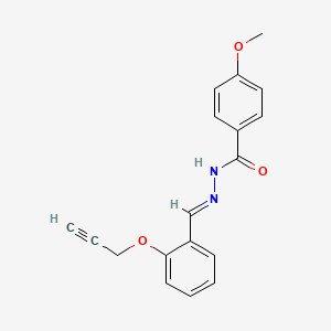 4-Methoxy-N'-[(E)-[2-(prop-2-YN-1-yloxy)phenyl]methylidene]benzohydrazide