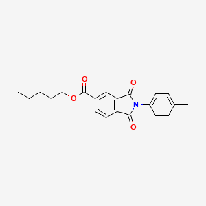 molecular formula C21H21NO4 B15019984 pentyl 2-(4-methylphenyl)-1,3-dioxo-2,3-dihydro-1H-isoindole-5-carboxylate 