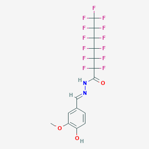 molecular formula C15H9F13N2O3 B15019990 2,2,3,3,4,4,5,5,6,6,7,7,7-tridecafluoro-N'-[(E)-(4-hydroxy-3-methoxyphenyl)methylidene]heptanehydrazide 