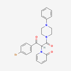 molecular formula C24H22BrN3O3 B15020007 1-(4-bromophenyl)-2-(2-oxopyridin-1(2H)-yl)-3-(4-phenylpiperazin-1-yl)propane-1,3-dione 