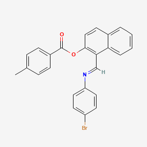 [1-[(4-bromophenyl)iminomethyl]naphthalen-2-yl] 4-methylbenzoate