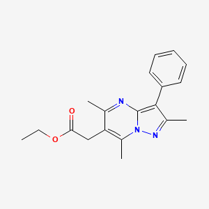 Ethyl (2,5,7-trimethyl-3-phenylpyrazolo[1,5-a]pyrimidin-6-yl)acetate