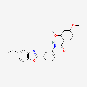 2,4-dimethoxy-N-{3-[5-(propan-2-yl)-1,3-benzoxazol-2-yl]phenyl}benzamide