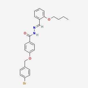 molecular formula C25H25BrN2O3 B15020085 4-[(4-bromobenzyl)oxy]-N'-[(E)-(2-butoxyphenyl)methylidene]benzohydrazide 