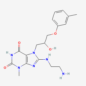 8-[(2-aminoethyl)amino]-6-hydroxy-7-[2-hydroxy-3-(3-methylphenoxy)propyl]-3-methyl-3,7-dihydro-2H-purin-2-one