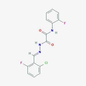 1-{N'-[(E)-(2-Chloro-6-fluorophenyl)methylidene]hydrazinecarbonyl}-N-(2-fluorophenyl)formamide