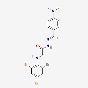 molecular formula C17H17Br3N4O B15020123 N'-[(E)-[4-(Dimethylamino)phenyl]methylidene]-2-[(2,4,6-tribromophenyl)amino]acetohydrazide 