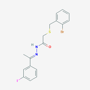 2-[(2-bromobenzyl)sulfanyl]-N'-[(1E)-1-(3-iodophenyl)ethylidene]acetohydrazide