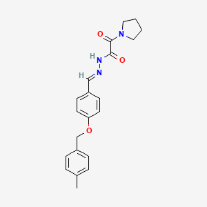 N'-[(E)-{4-[(4-Methylphenyl)methoxy]phenyl}methylidene]-2-oxo-2-(pyrrolidin-1-YL)acetohydrazide