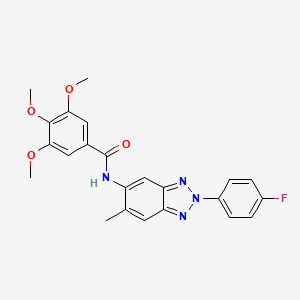 N-[2-(4-fluorophenyl)-6-methyl-2H-benzotriazol-5-yl]-3,4,5-trimethoxybenzamide