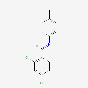 molecular formula C14H11Cl2N B15020158 N-[(E)-(2,4-Dichlorophenyl)methylidene]-4-methylaniline 