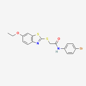 N-(4-bromophenyl)-2-[(6-ethoxy-1,3-benzothiazol-2-yl)sulfanyl]acetamide