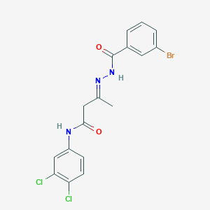 3-(3-Bromobenzoylhydrazono)-N-(3,4-dichlorophenyl)butyramide