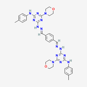 Terephthalaldehyde 1,4-bis[4-morpholino-6-(4-toluidino)-1,3,5-triazin-2-yl]dihydrazone