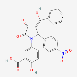 2-hydroxy-5-[3-hydroxy-5-(4-nitrophenyl)-2-oxo-4-(phenylcarbonyl)-2,5-dihydro-1H-pyrrol-1-yl]benzoic acid