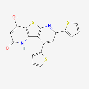 molecular formula C18H9N2O2S3- B15020201 4-oxo-11,13-dithiophen-2-yl-8-thia-3,10-diazatricyclo[7.4.0.02,7]trideca-1(9),2(7),5,10,12-pentaen-6-olate 