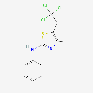 4-methyl-N-phenyl-5-(2,2,2-trichloroethyl)-1,3-thiazol-2-amine