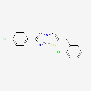 molecular formula C18H12Cl2N2S B15020220 2-(2-Chlorobenzyl)-6-(4-chlorophenyl)imidazo[2,1-b][1,3]thiazole 