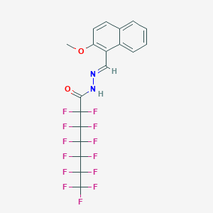 2,2,3,3,4,4,5,5,6,6,7,7,7-tridecafluoro-N'-[(E)-(2-methoxynaphthalen-1-yl)methylidene]heptanehydrazide