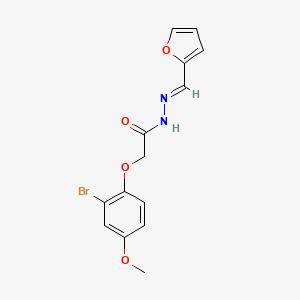 molecular formula C14H13BrN2O4 B15020237 (2-Bromo-4-methoxy-phenoxy)-acetic acid furan-2-ylmethylene-hydrazide 