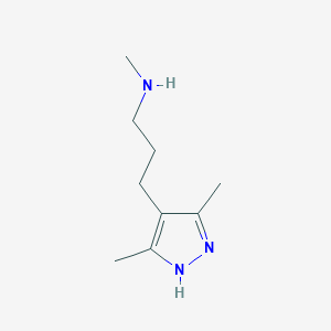 molecular formula C9H17N3 B1502026 3-(3,5-二甲基-1H-吡唑-4-基)-N-甲基丙-1-胺 CAS No. 936939-86-5