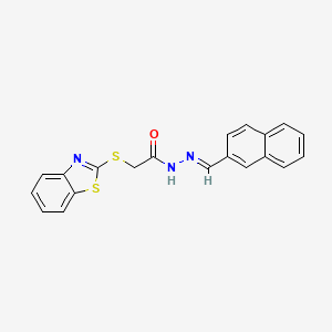 2-(1,3-benzothiazol-2-ylsulfanyl)-N'-[(E)-naphthalen-2-ylmethylidene]acetohydrazide