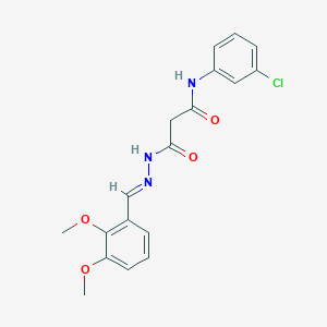 molecular formula C18H18ClN3O4 B15020297 N-(3-chlorophenyl)-3-[(2E)-2-(2,3-dimethoxybenzylidene)hydrazinyl]-3-oxopropanamide 